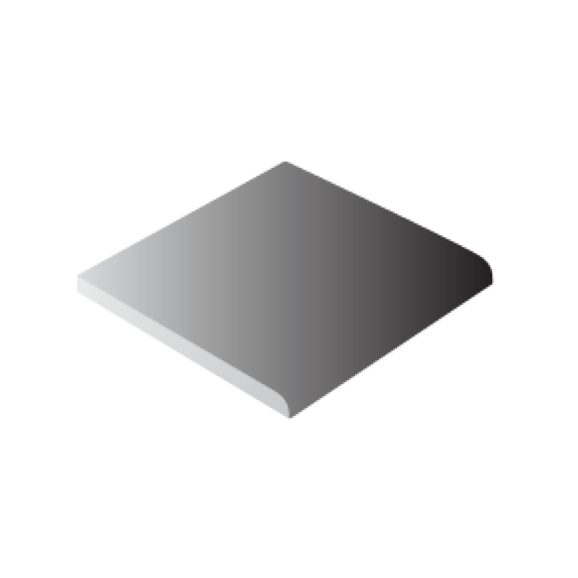 100 x 100mm with 1 Round Edge