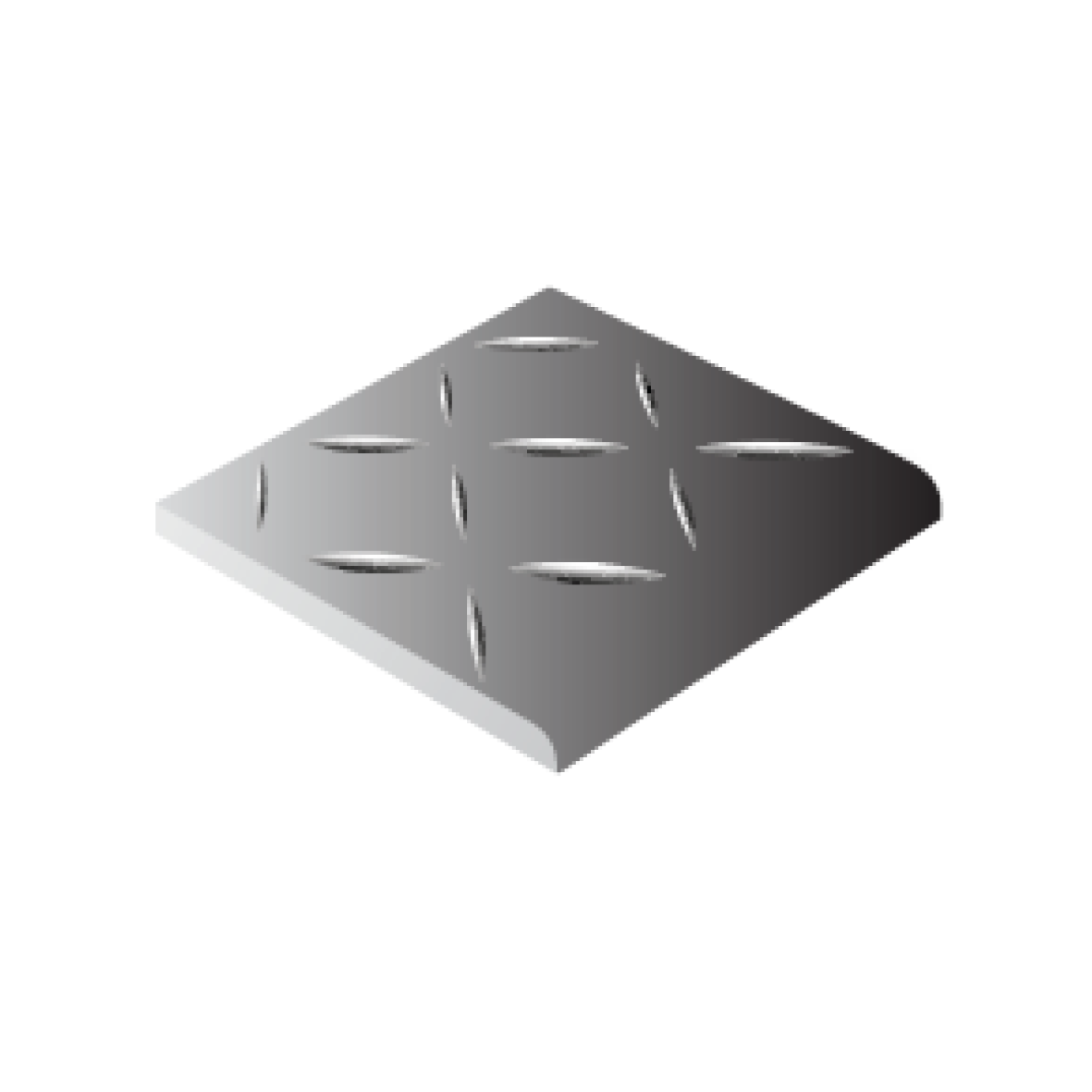 Anti-slip 100 x 100mm with 1 Round Edge